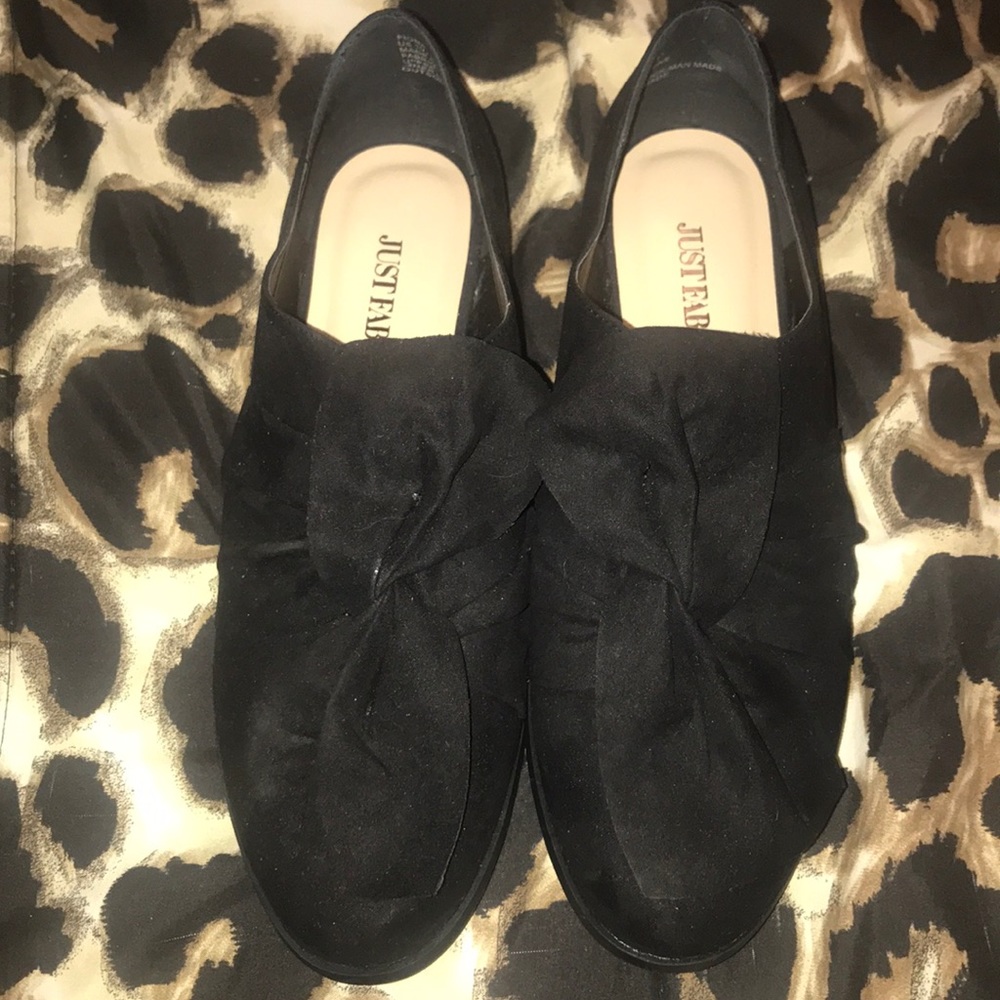 JustFab Black bow shoes
